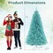 6/7 FT Blue Artificial Christmas Tree with 280/380 Warm White LED Lights and Foldable Metal Stand-6 FT